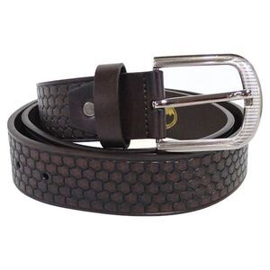 Woodland Creek Men's Fish Detail Brown Belt Size 38